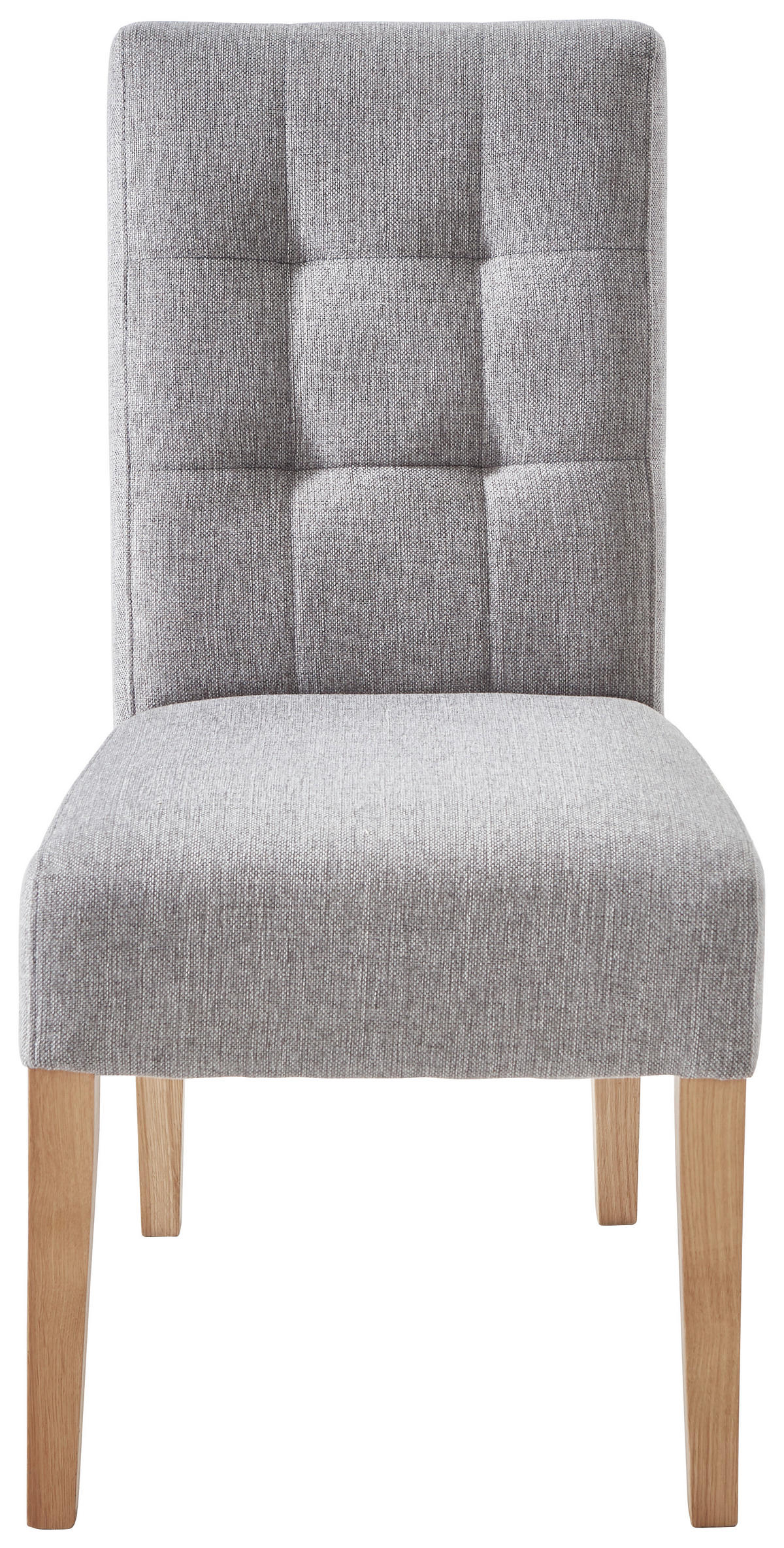 SZÉK textil, fa szürke  - tölgyfa színű/szürke, Konventionell, textil/fa (48/95/61cm) - Carryhome