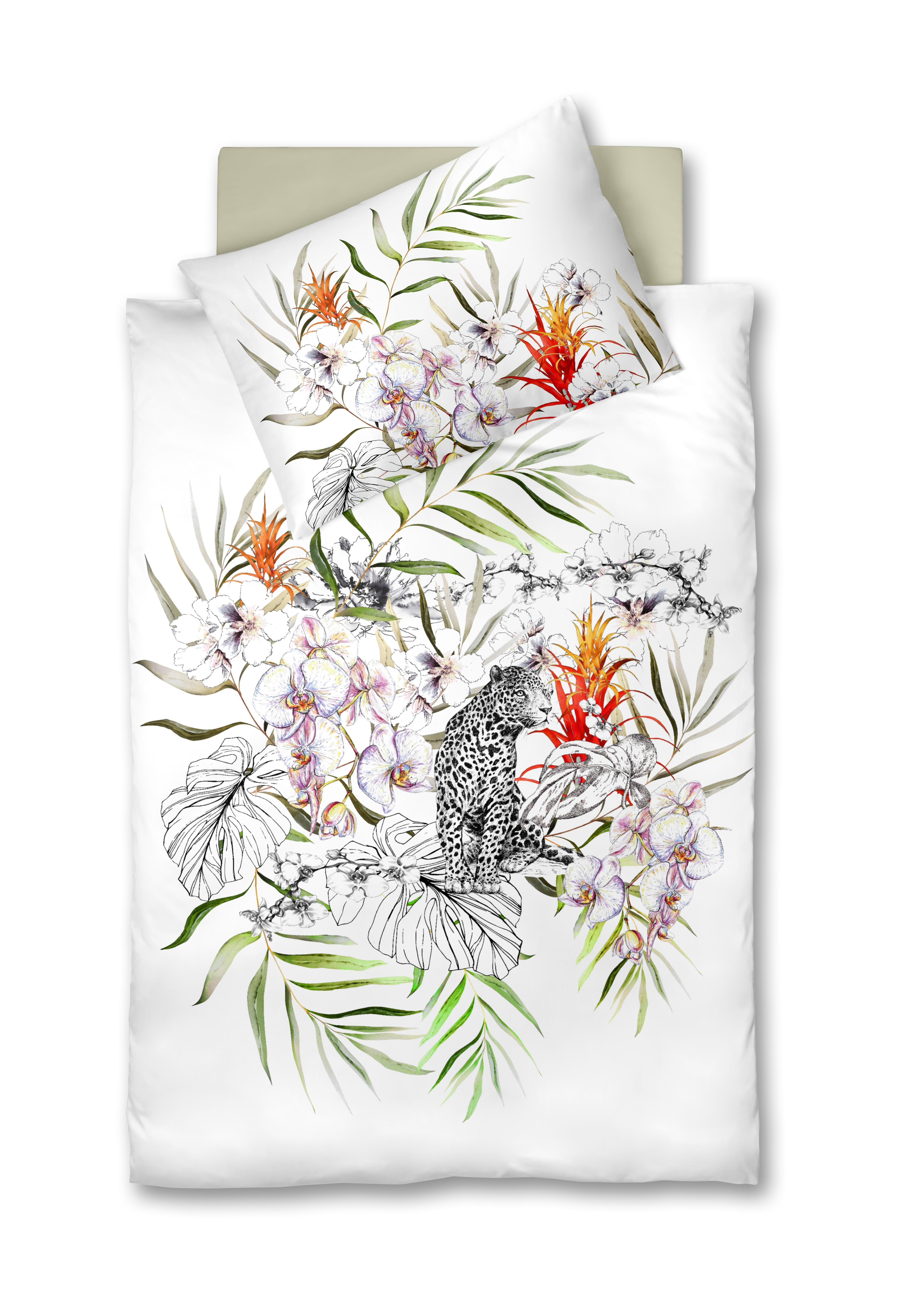 Fleuresse POSTEĽNÁ BIELIZEŇ, makosatén, viacfarebná, biela, 140/200 cm - viacfarebná, biela