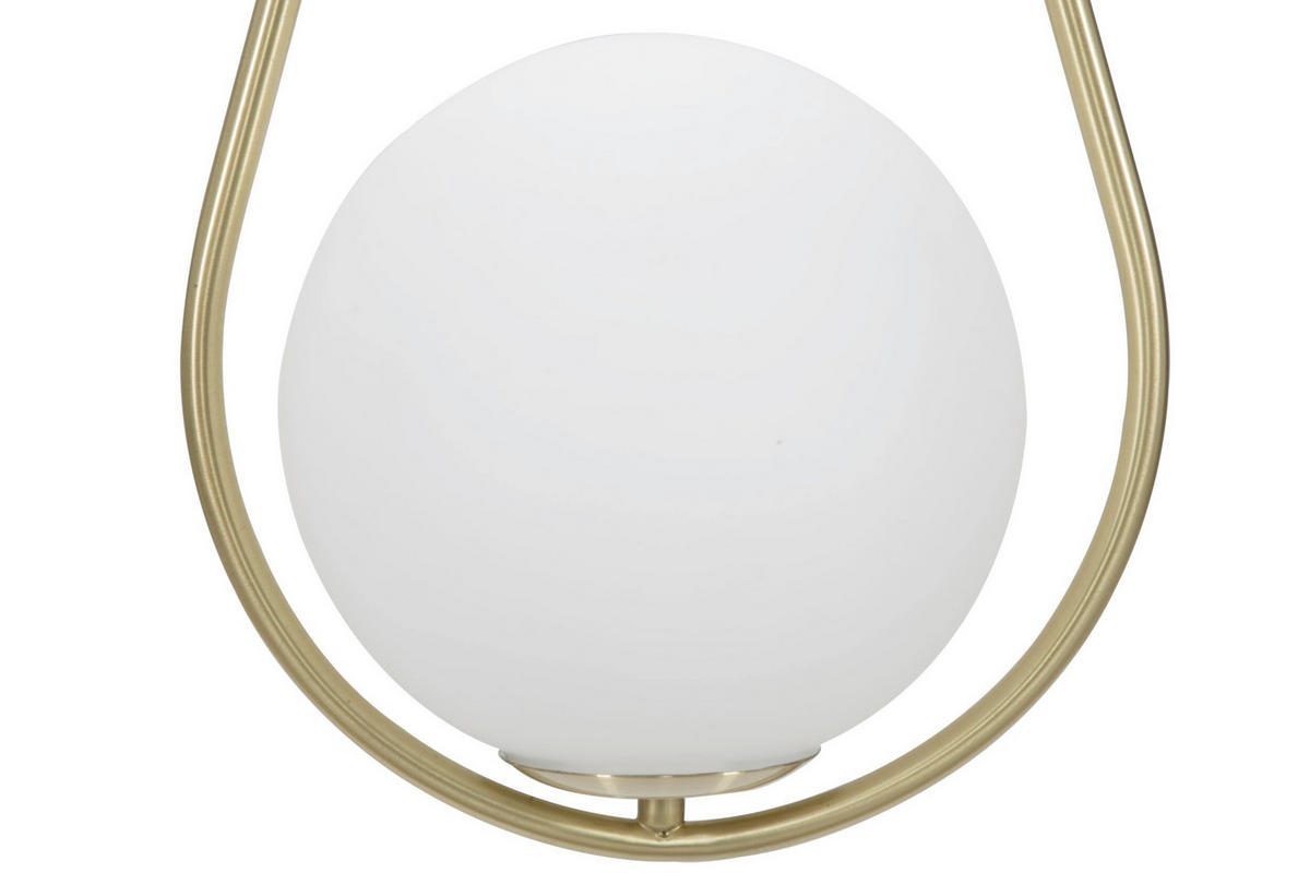 DECKENLEUCHTE 24/20/46 cm  - Goldfarben/Weiß, Trend, Glas/Metall (24/20/46cm) - Mauro Ferretti