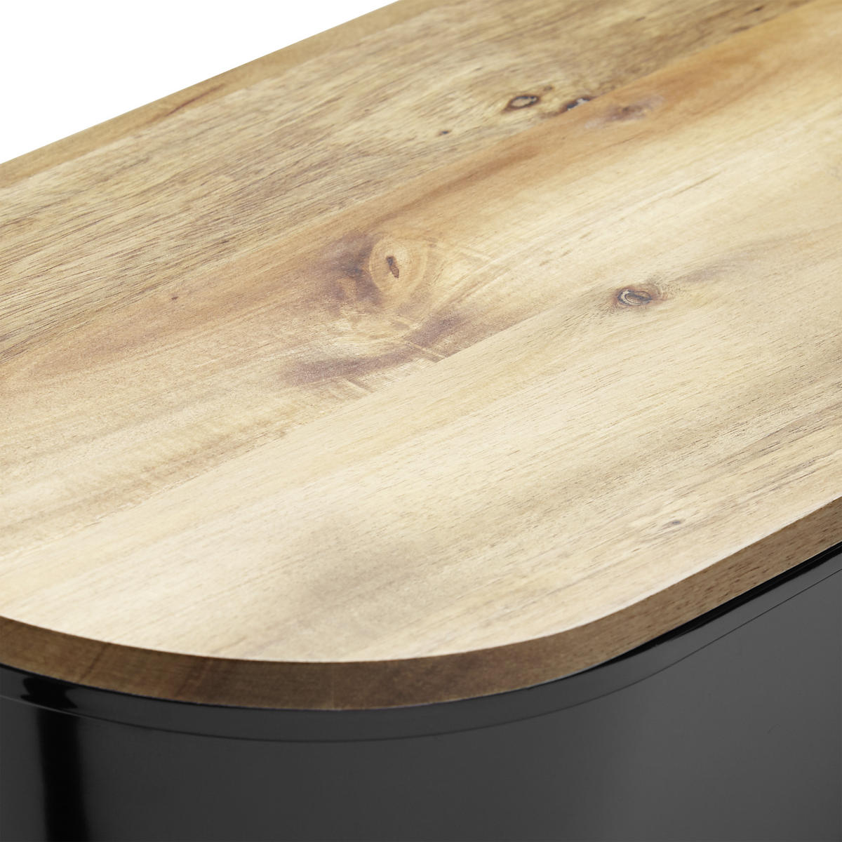 BROTBOX - Schwarz/Akaziefarben, Trend, Holz/Kunststoff (37/21,5/17,2cm) - Echtwerk