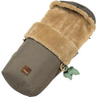 BUGGY-FELLSACK Alpakafell Fußsack Montana  - Graubraun, Basics, Fell/Textil (98/45/5cm) - fellhof