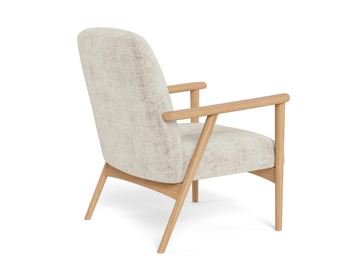 SESSEL in Chenille Beige  - Eichefarben/Beige, MODERN, Holz/Textil (71/83/84cm) - Livetastic