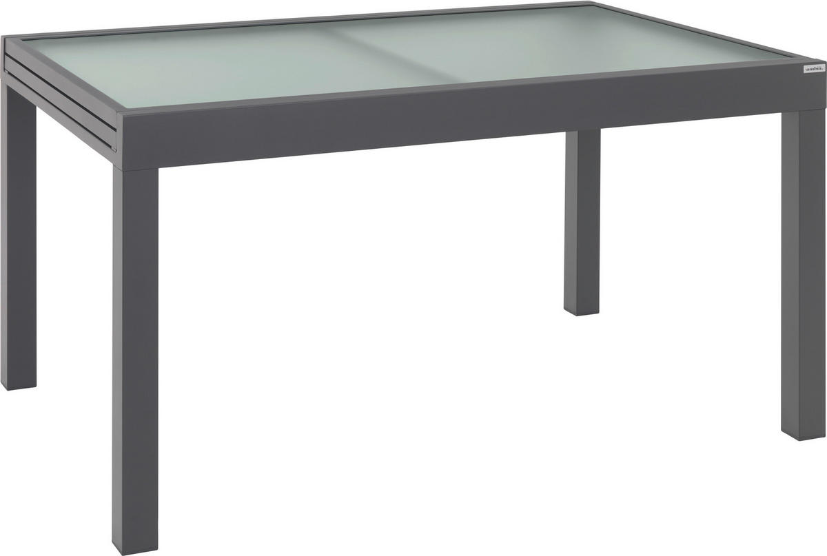 MASĂ PENTRU GRĂDINĂ 135-270/90/75 cm   - antracit, Basics, sticlă/metal (135-270/90/75cm) - Ambia Garden
