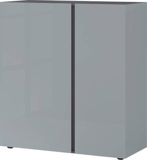 KOMMODE  in 94/103/43 cm  - Schwarz/Graphitfarben, KONVENTIONELL, Glas/Holzwerkstoff (94/103/43cm)
