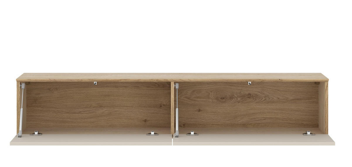 LOWBOARD  in 160/37,6/35 cm  - Kaschmir/Eichefarben, Design, Holzwerkstoff (160/37,6/35cm) - Livetastic