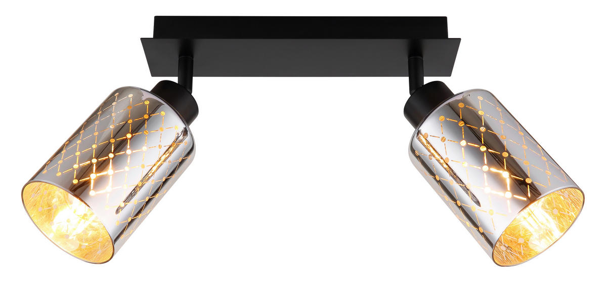 STRAHLER 46/9/22 cm   - Klar/Chromfarben, Basics, Glas/Metall (46/9/22cm) - Globo