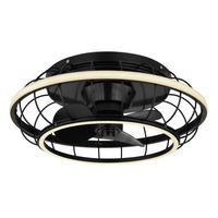 TAKFLÄKT 30 W 50/18 cm  - opal/svart, Design, metall/plast (50/18cm) - Globo