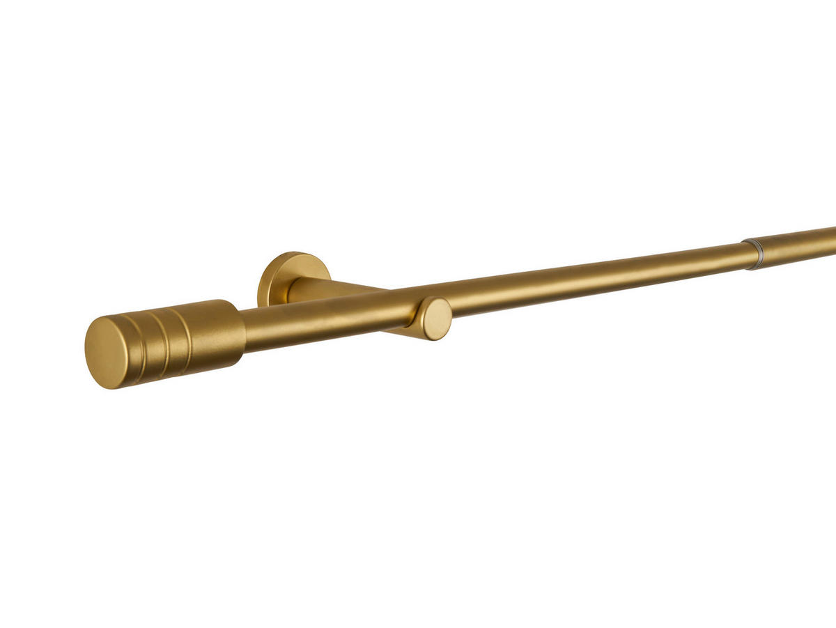 VORHANGSTANGENSET  120 cm  - Goldbraun, Basics, Metall (120cm)