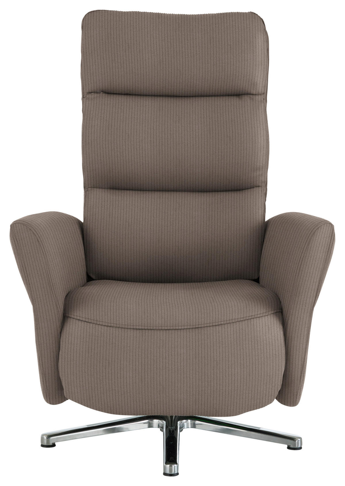 RELAXSESSEL Textil Taupe  - Taupe/Chromfarben, Design, Textil/Metall (78/113/83cm) - Beldomo Speed