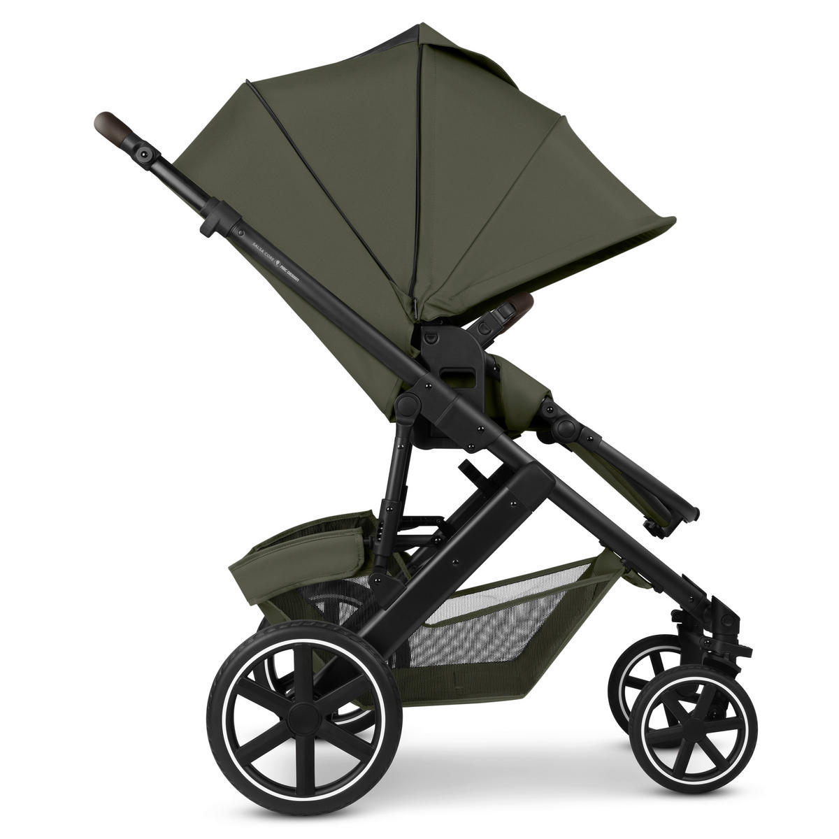 KINDERWAGENSET  Salsa Core All in One  Olive  - Dunkelgrün/Schwarz, Basics, Textil/Metall (63/123/97cm) - ABC Design