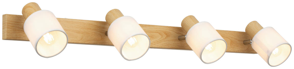 DECKENLEUCHTE 81/11,5/12,5 cm   - Weiß, Trend, Textil/Metall (81/11,5/12,5cm) - Novel