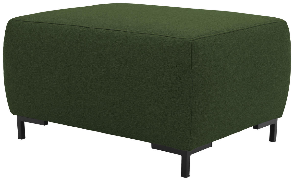 HOCKER Webstoff Grün  - Schwarz/Grün, Design, Textil/Metall (88/44/68cm) - LOOKS by W.Joop
