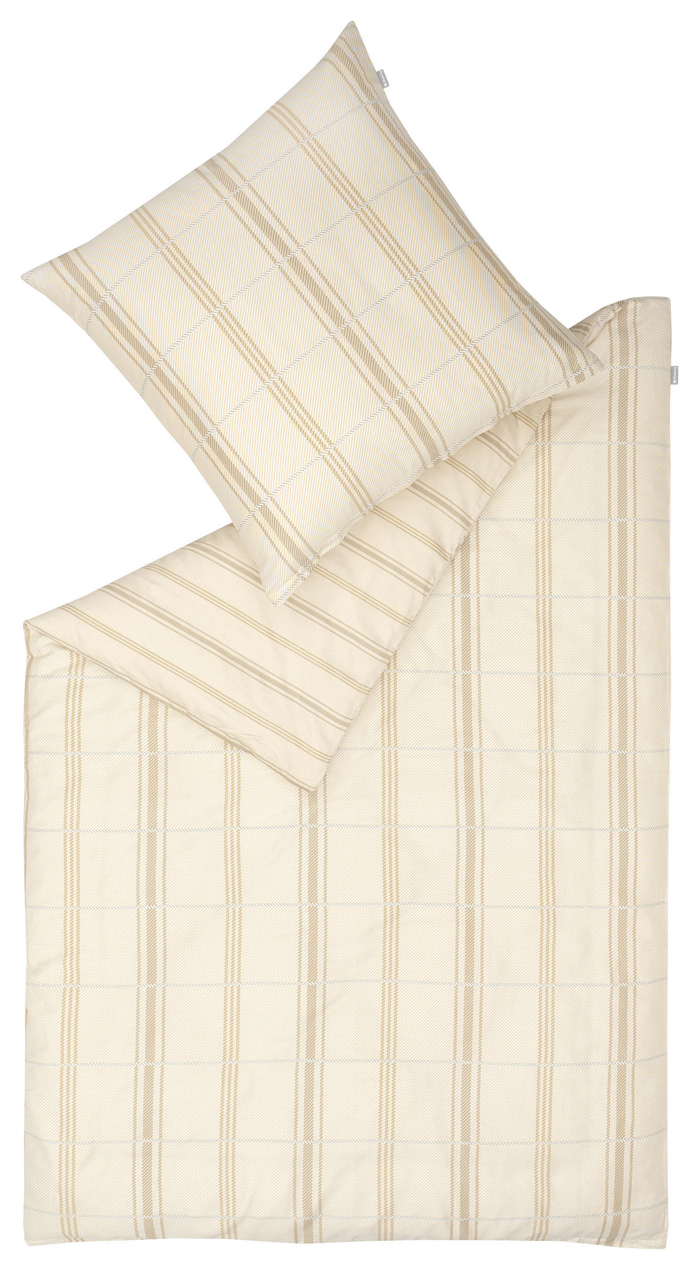 WENDEBETTWÄSCHE MR-Square Satin 135/200 cm  - Beige/Creme, Basics, Textil (135/200cm) - Musterring