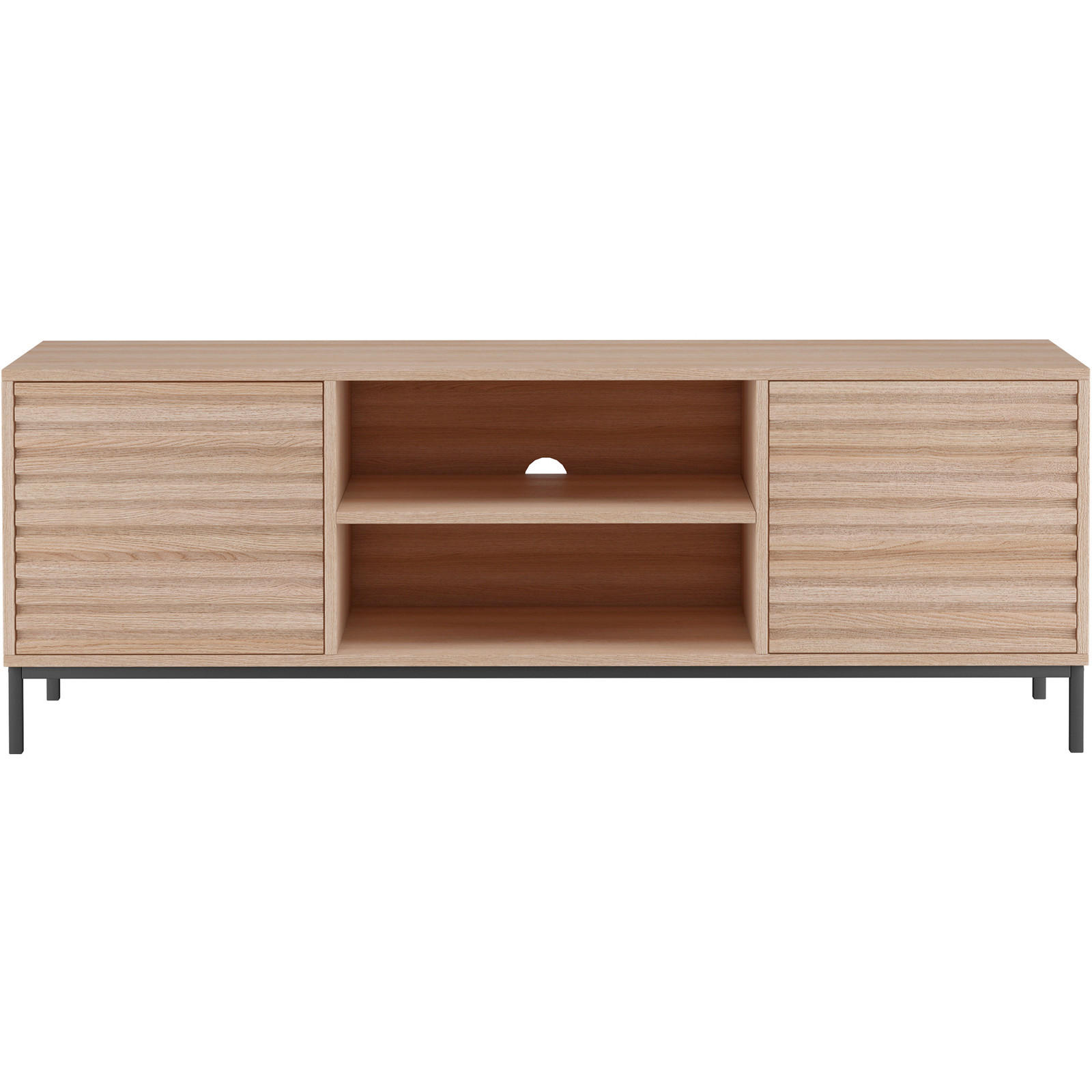 LOWBOARD  in 140/50/40 cm  - Schwarz/Naturfarben, Design, Holzwerkstoff/Metall (140/50/40cm) - MID.YOU