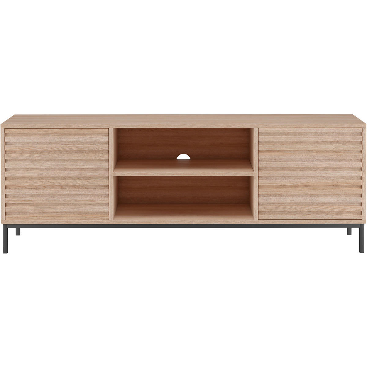 LOWBOARD  in 140/50/40 cm  - Schwarz/Naturfarben, Design, Holzwerkstoff/Metall (140/50/40cm) - MID.YOU