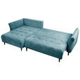 ECKSOFA in Chenille Blau  - Blau/Schwarz, MODERN, Textil/Metall (200/285cm) - Carryhome