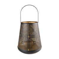 LATERNE - Goldfarben/Schwarz, Lifestyle, Metall (26/32cm) - Ambia Home