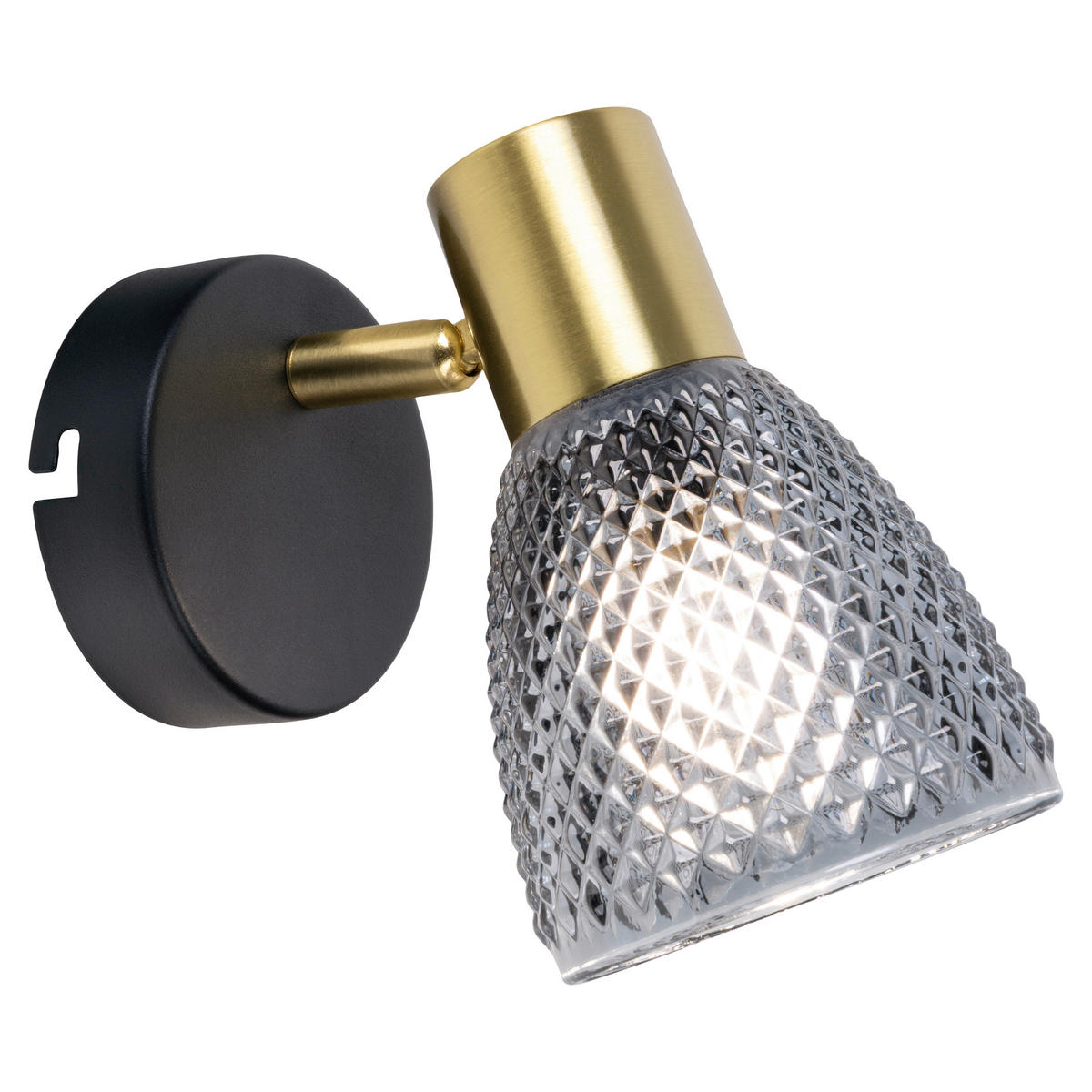 WANDLEUCHTE 16,5/8,5/14 cm   - Schwarz, LIFESTYLE, Glas/Metall (16,5/8,5/14cm) - Näve