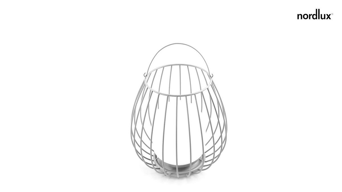 AKKU-TISCHLEUCHTE Jim 28/30 cm  - Weiß/Grau, Design, Kunststoff/Metall (28/30cm) - Nordlux