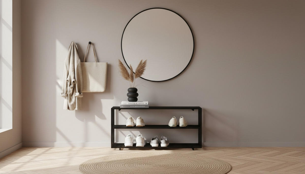 Etajeră Încălțăminte 92,5/43/31 cm  - negru, Basics, metal (92,5/43/31cm) - Xora