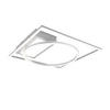 LED PLAFONJERA - bela, Dizajnerski, metal (64,5/9,0/86,5cm)