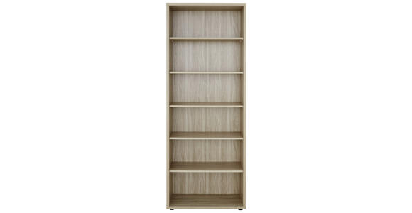 AKTENREGAL 81,8/215,2/40 cm - Schwarz/Sonoma Eiche, KONVENTIONELL, Holzwerkstoff/Kunststoff (81,8/215,2/40cm) - Voleo