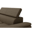 ECKSOFA  in Flachgewebe Braun  - Schwarz/Braun, KONVENTIONELL, Kunststoff/Textil (220/266cm) - Carryhome
