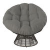 Papasansessel 95/84/77 cm  - Braun/Grau, KONVENTIONELL, Kunststoff/Metall (95/84/77cm) - Ambia Garden
