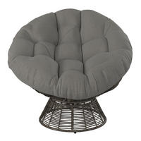 Papasansessel 95/84/77 cm  - Braun/Grau, KONVENTIONELL, Kunststoff/Metall (95/84/77cm) - Ambia Garden