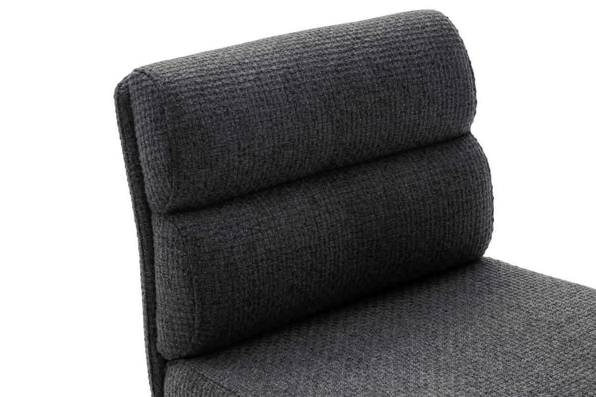 BARHOCKER in Metall, Textil Anthrazit, Edelstahlfarben  - Edelstahlfarben/Anthrazit, Design, Textil/Metall (43/84/52cm) - Dieter Knoll