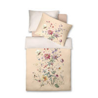 ÁGYNEMŰHUZAT-GARNITÚRA 140/200 cm  - olívazöld/világos rózsaszín, Basics, textil (140/200cm) - Fleuresse