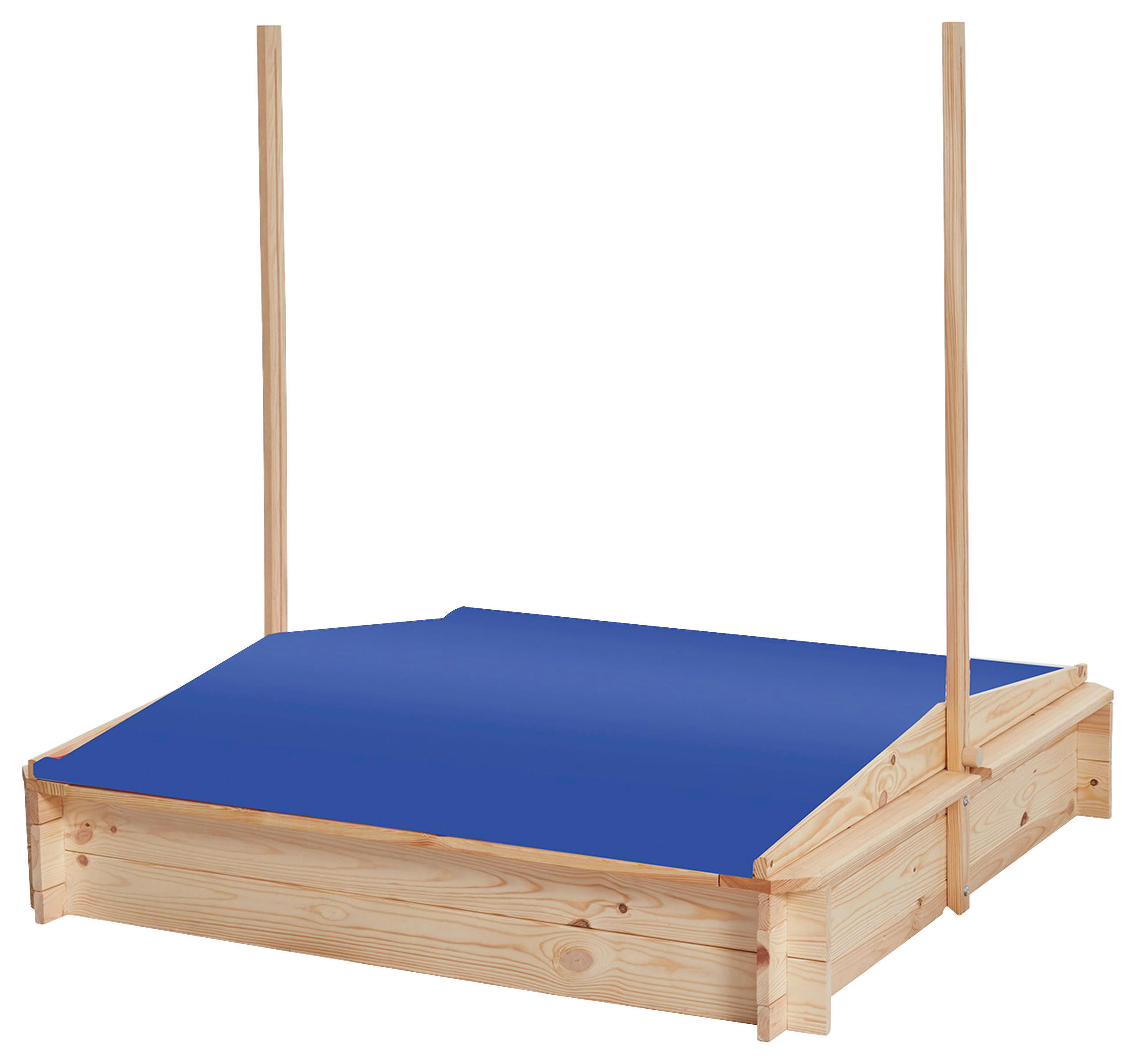 SANDKASTEN 118/118/118 cm  - Blau, Trend, Holz/Textil (118/118/118cm)