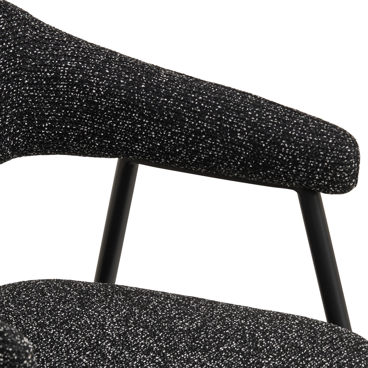 ARMLEHNSTUHL  in Eisen Webstoff  - Dunkelgrau/Schwarz, MODERN, Textil/Metall (61/79/59cm) - MID.YOU