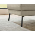 ECKSOFA  in Flachgewebe Beige  175-224/255-365 cm  - Beige/Schwarz, Design, Textil/Metall (175-224/255-365cm) - Dieter Knoll