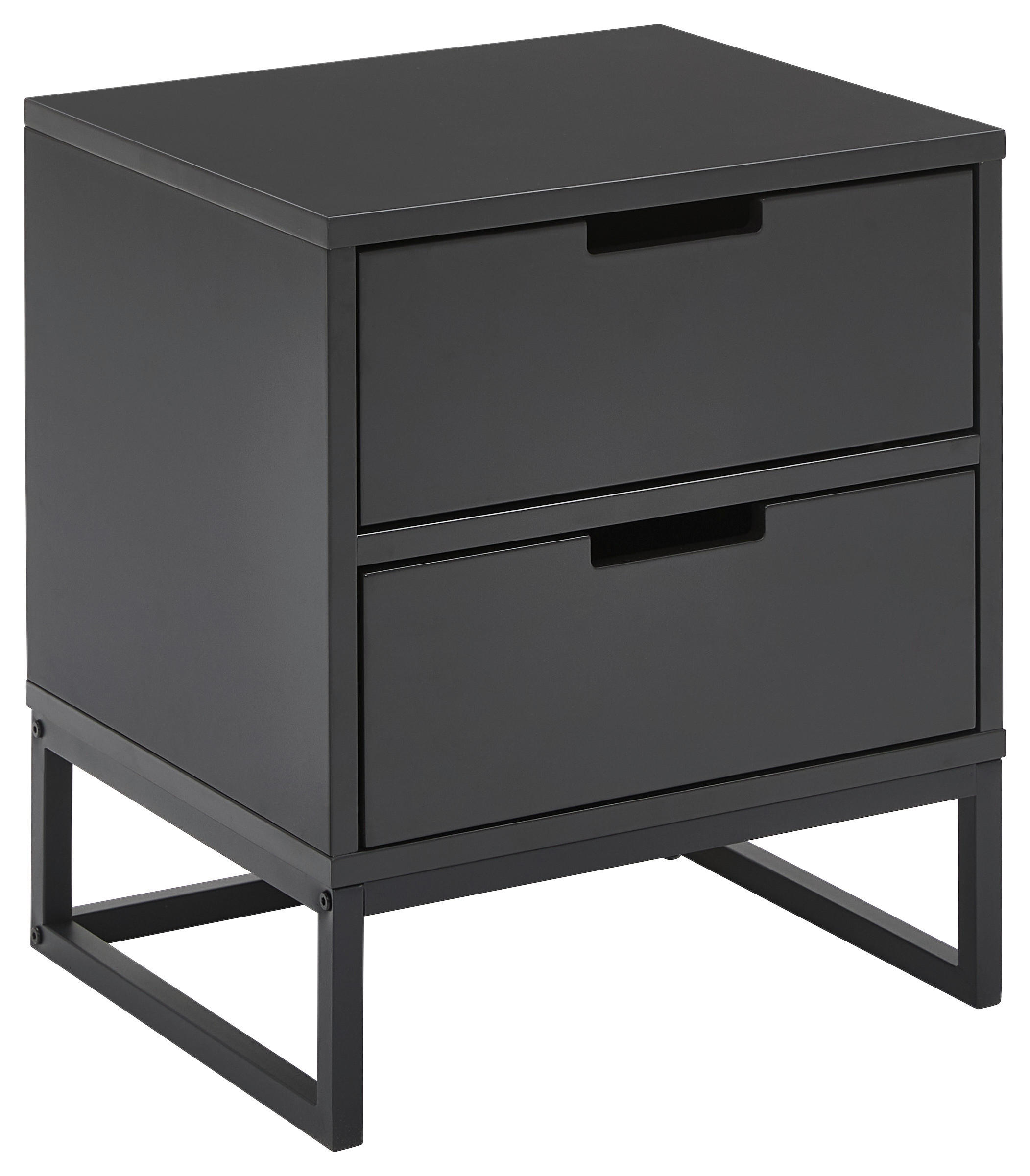 NACHTSCHRANK 47,6/53,1/40 cm  - Anthrazit/Schwarz, Design, Holzwerkstoff/Metall (47,6/53,1/40cm) - Novel