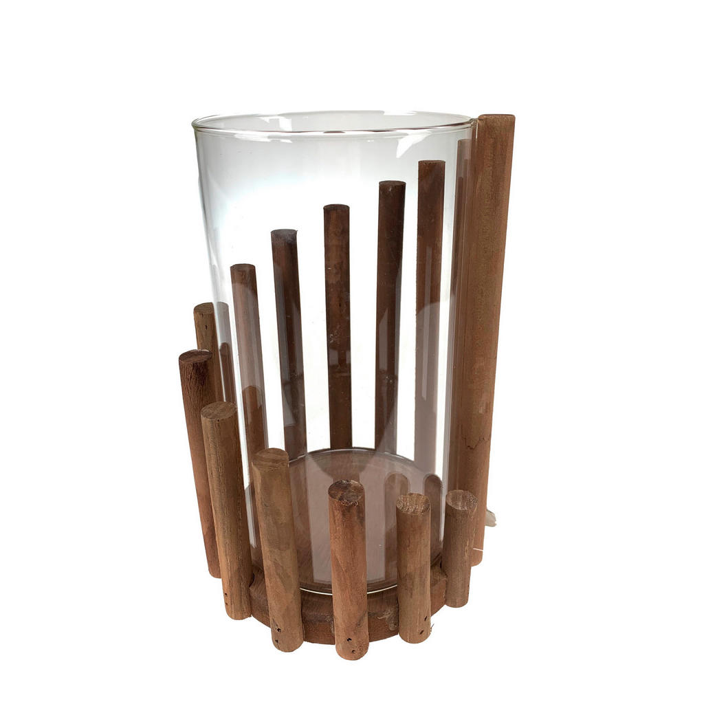 XXXL VÁZA, dřevo, sklo, 24 cm