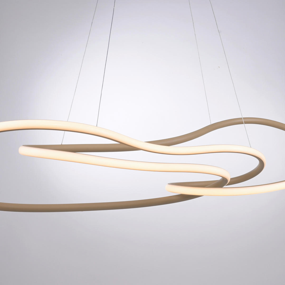 VISEČA LED-SVETILKA  TWIST 64 W//2700 K/230 V/ - peščene barve, Design, kovina/umetna masa (122/40/120cm)