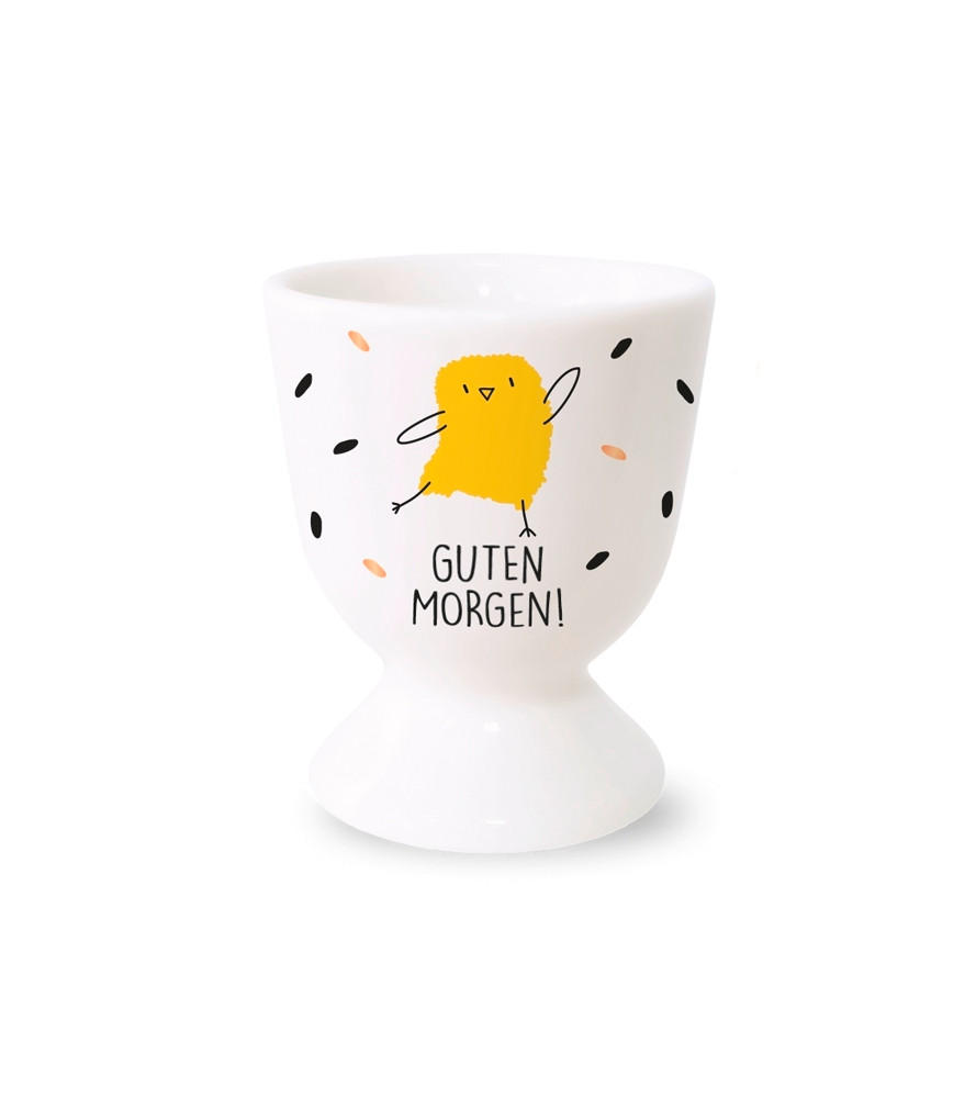 EIERBECHER Keramik Fine Bone China  - Gelb/Weiß, Trend, Keramik (5/6cm)