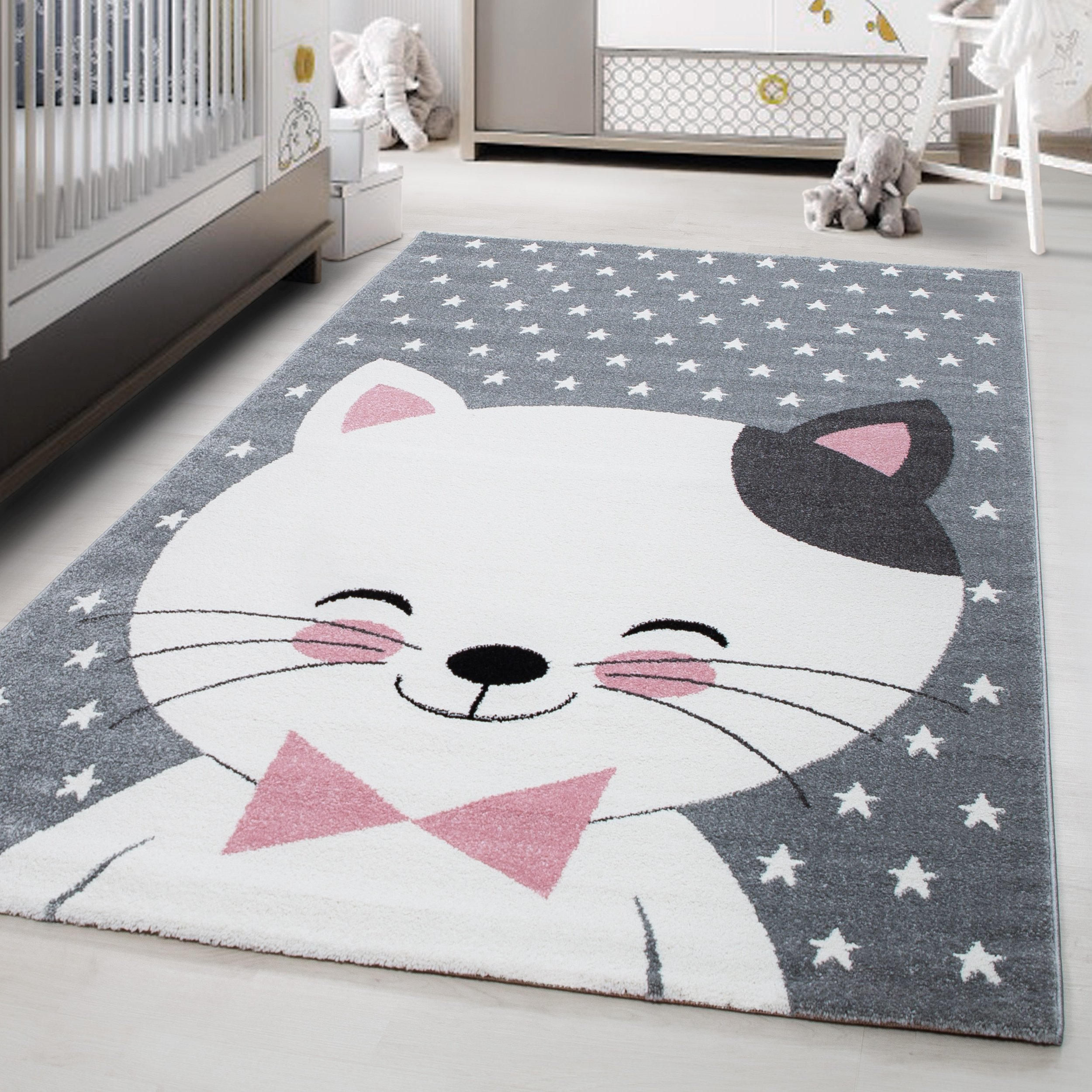 BARNMATTA 80/150 cm Kids 550  - vit/pink, Trend, textil (80/150cm) - Ben'n'jen