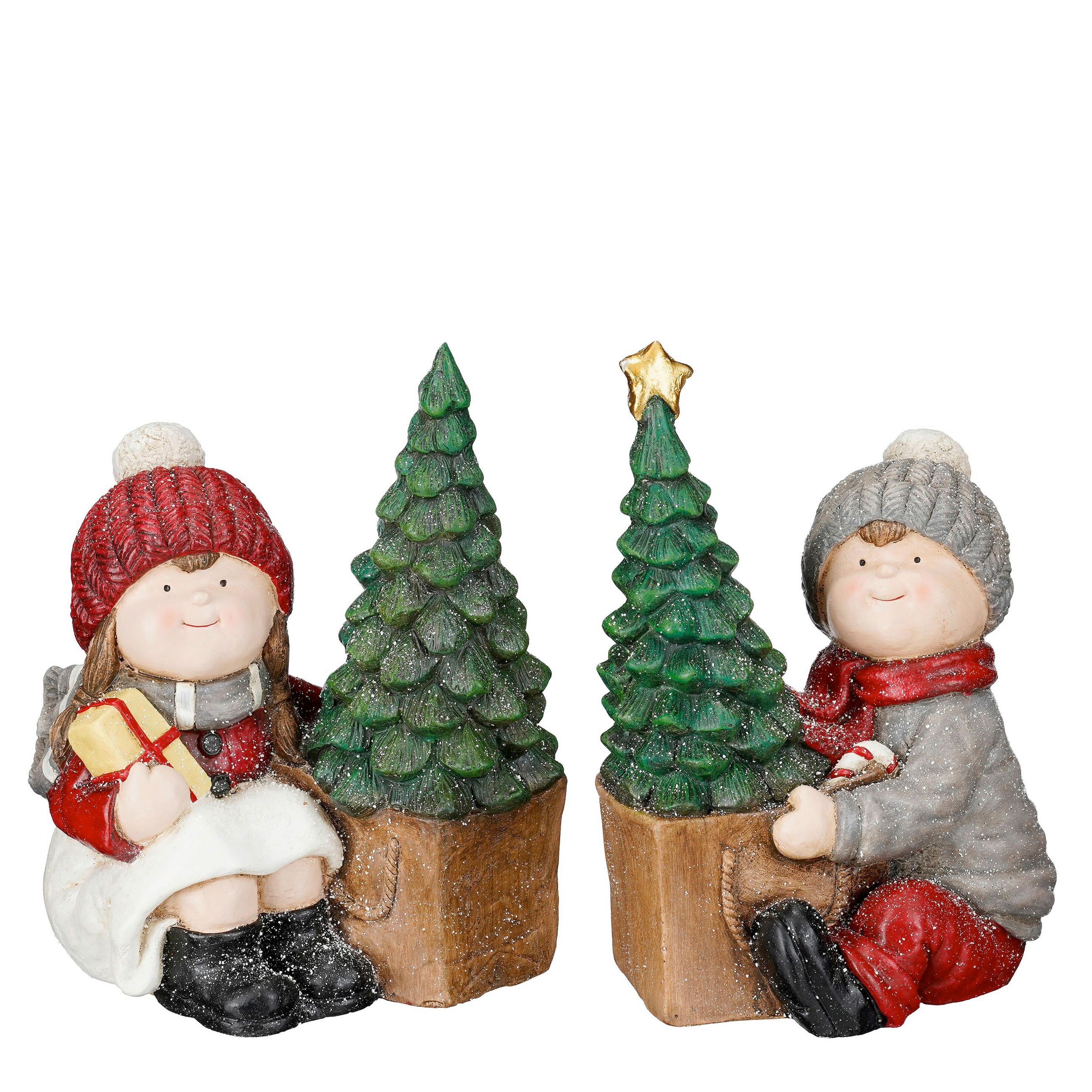 VIANOČNÁ FIGÚRKA - viacfarebná, Basics, kov (27/21/39cm)