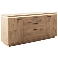 SIDEBOARD  in 170/81/44 cm  - Eichefarben/Anthrazit, KONVENTIONELL, Holzwerkstoff/Metall (170/81/44cm) - Cantus