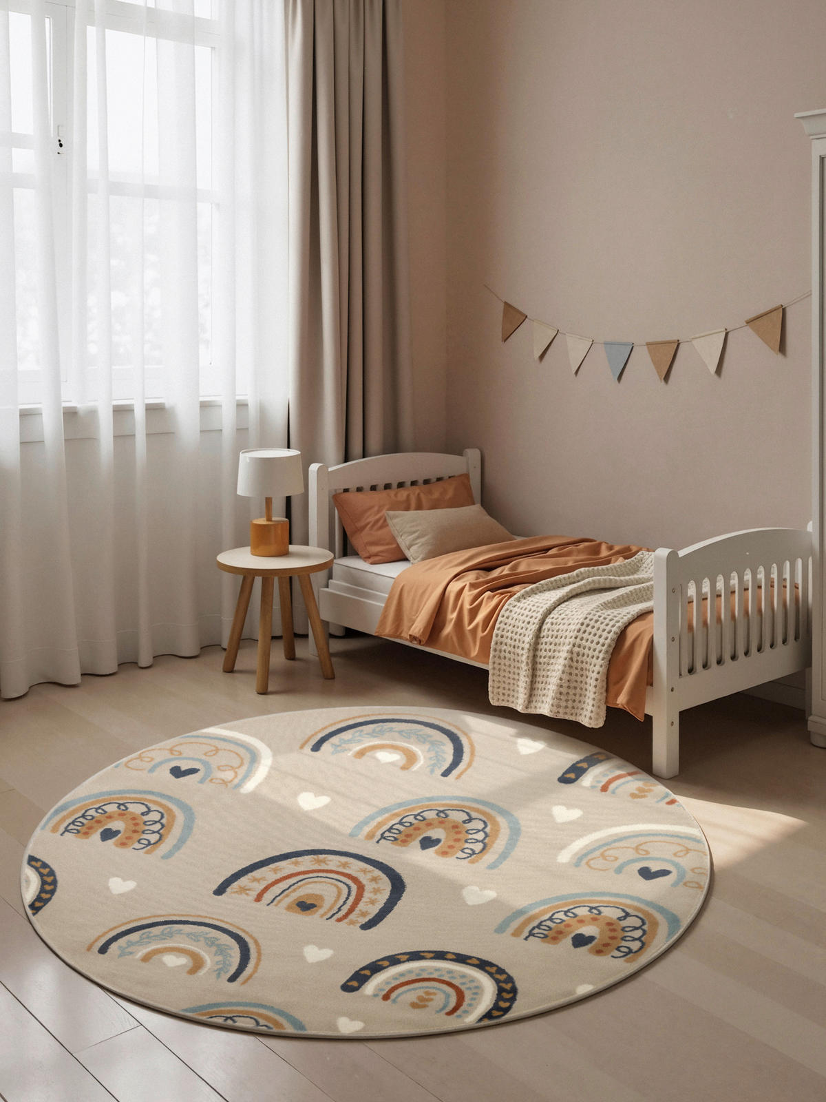 KINDERTEPPICH 160 cm Adventures Regenbogen  - Beige/Multicolor, Design, Kunststoff/Textil (160cm) - Hanse Home