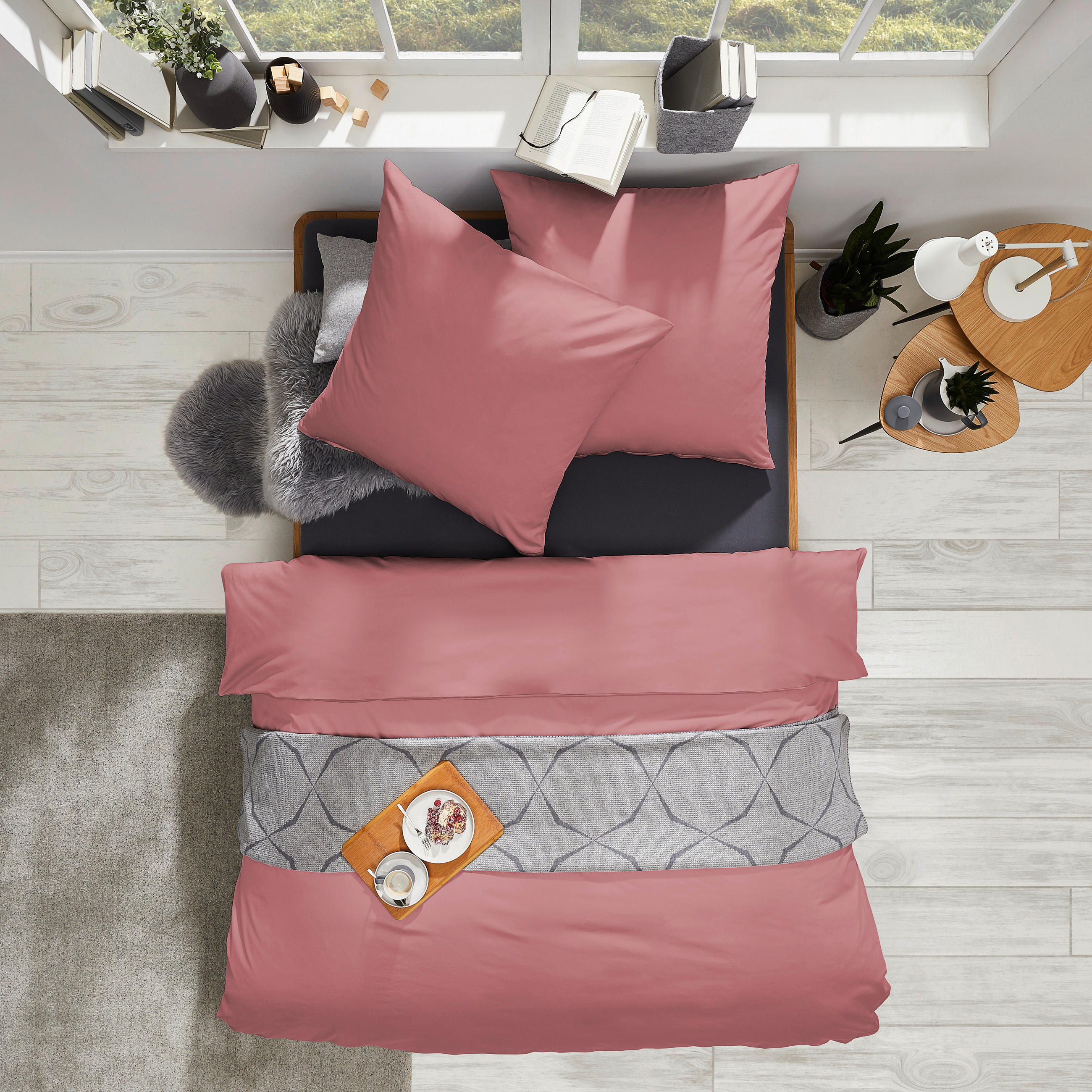 BETTWÄSCHE Satin 200/200 cm  - Pink, KONVENTIONELL, Textil (200/200cm) - Bio:Vio