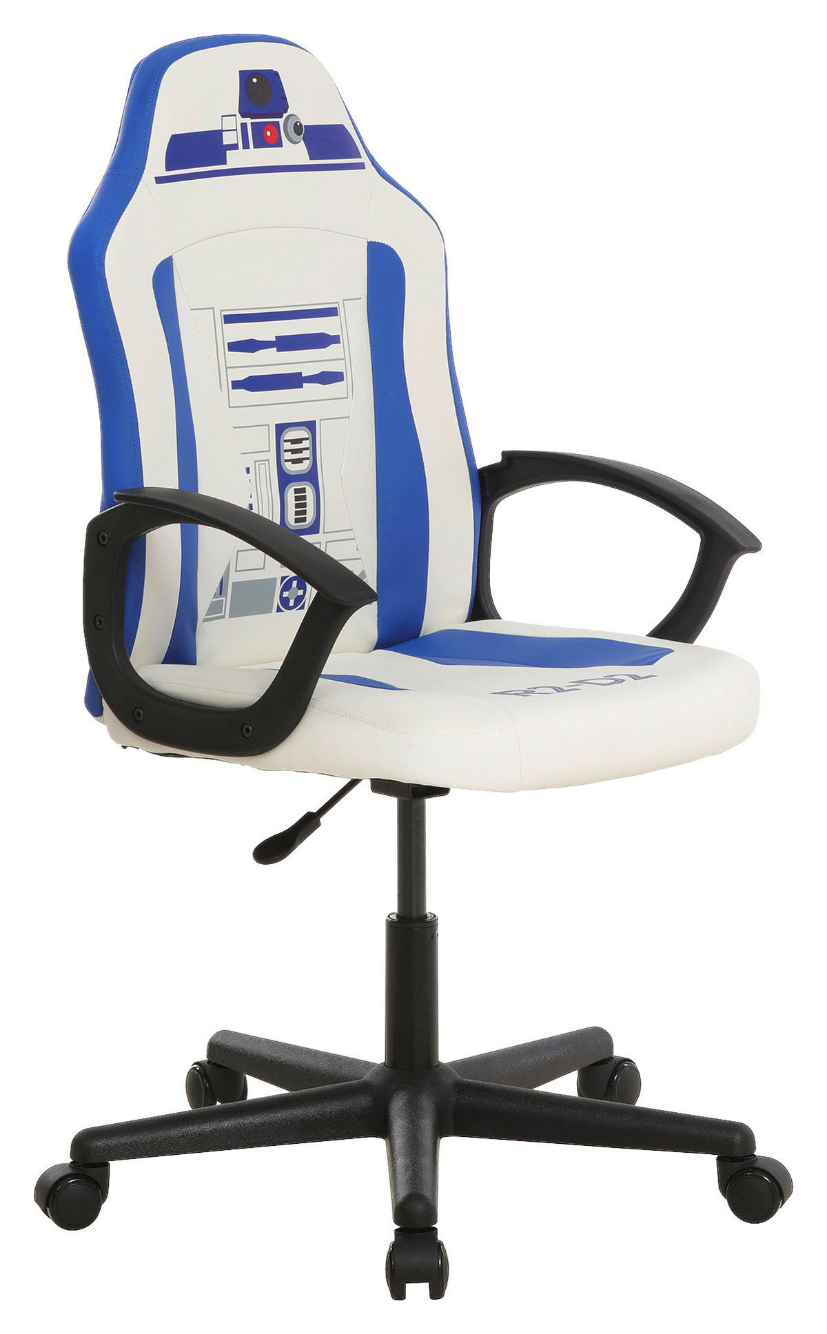 GAMINGSTUHL Blau, Weiß Kunststoff, Textil   - Blau/Schwarz, Design, Kunststoff/Textil (60/98,5-108/63,6cm) - Star Wars