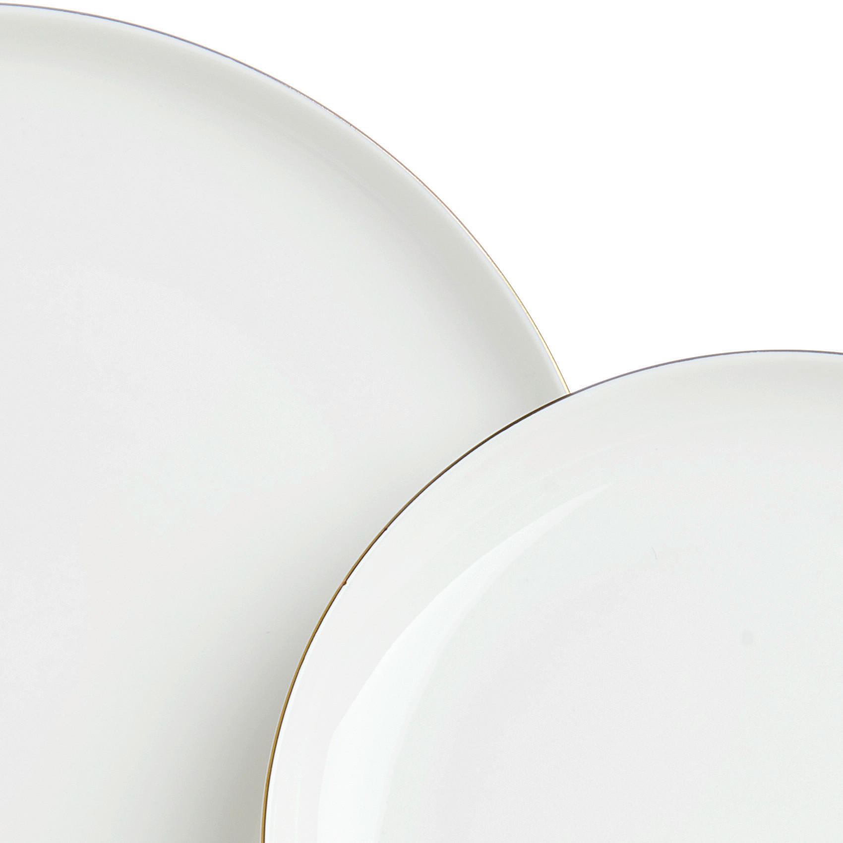 KOMBINOVANÝ SERVIS 20-dielne, nový kostný porcelán (new bone china) keramika  - biela/zlatá, Design, keramika - Novel