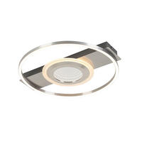 LED-DECKENLEUCHTE 42/40/6 cm   - Grau/Nickelfarben, Trend, Kunststoff/Metall (42/40/6cm) - Novel