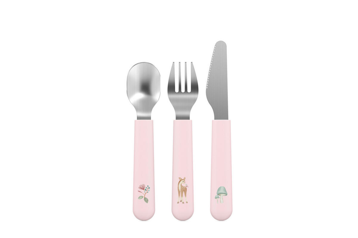KINDERBESTECK Mio 3-teilig  - Multicolor, Basics, Kunststoff/Metall (12cm) - Mepal
