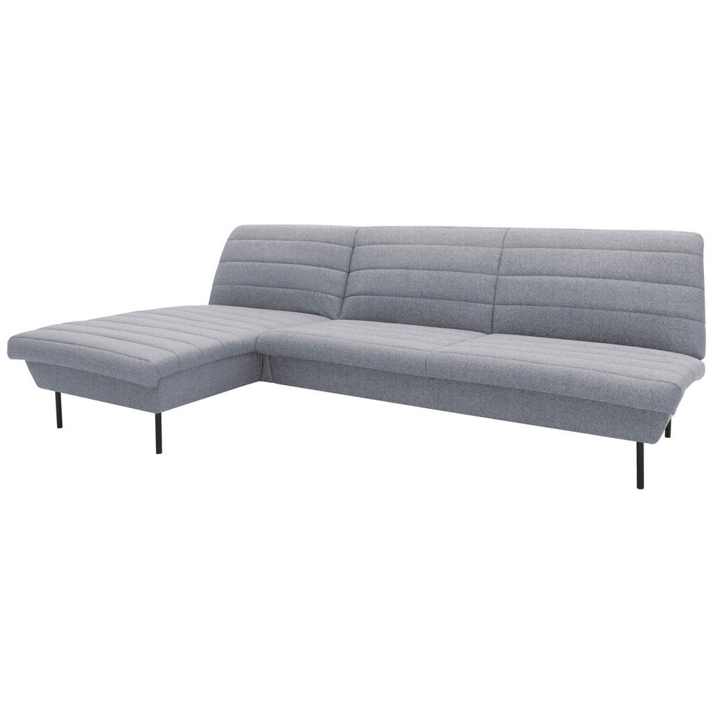 Thumbnail - Looks by W.Joop Ecksofa Looks IX, Grau, Hellblau, Textil, Uni, 2-Sitzer, nicht einzeln stellbar, L-Form, Ottomane links,...
