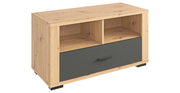 GARDEROBE  in 230/195/45 cm  - Anthrazit/Eiche Artisan, KONVENTIONELL, Glas/Holzwerkstoff (230/195/45cm) - Xora