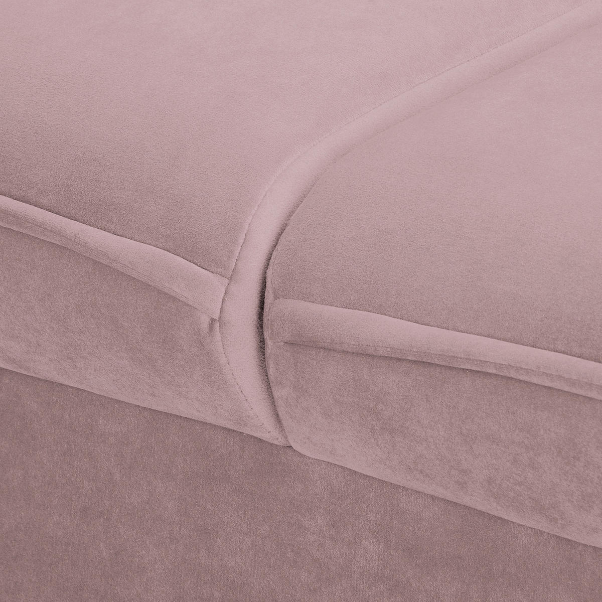 3-SITZER-SOFA JULI Samt Rosa  - Schwarz/Rosa, Design, Holz/Textil (203/86/100cm) - P & B